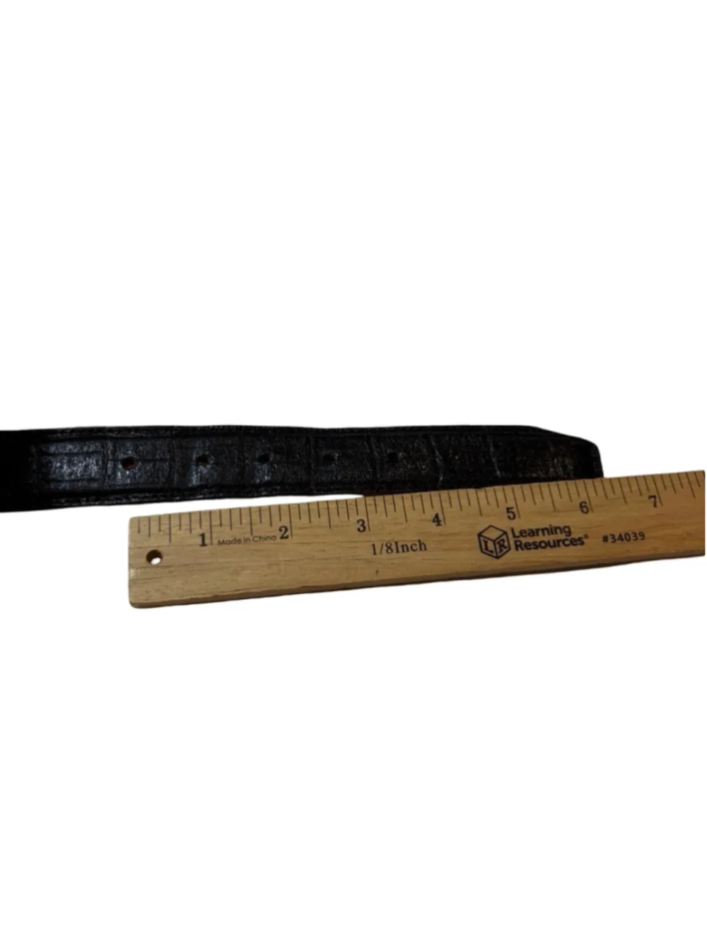 Bill Blass Men’s Size 40 Black Croc Embossed Leather Belt Made in Italy